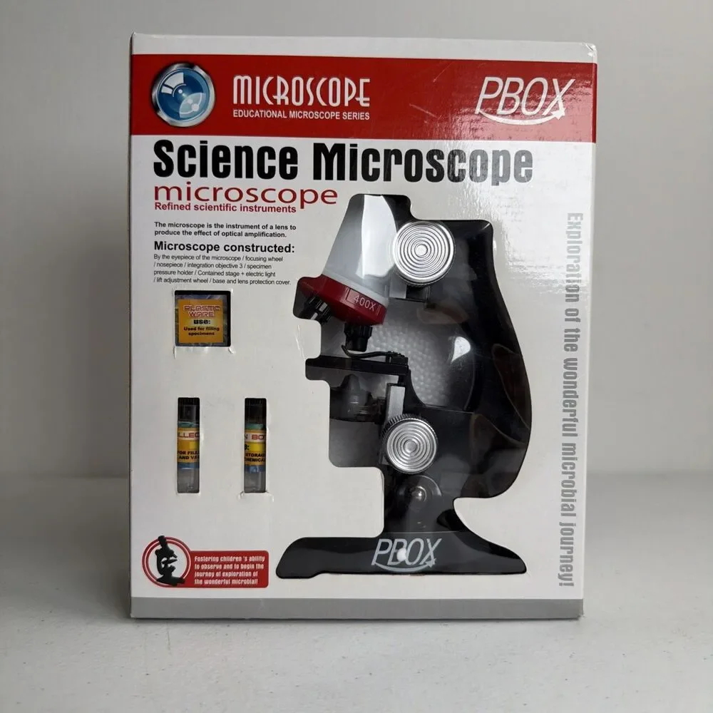 PBOX Microscope Educational  Microscope Series Science Beginners Microscope New